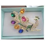 PEACOCK BROOCH