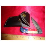 DAMASCUS STYLE LOCKBACK KNIFE