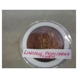 LINCOLN PRESIDENT TOKEN