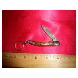 DAMASCUS STYLE KEYCHAIN POCKETKNIFE