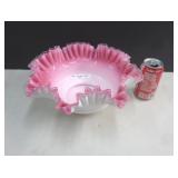 FENTON PINK ROSE CREST BOWL
