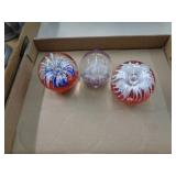 3 - GLASS PAPERWEIGHTS