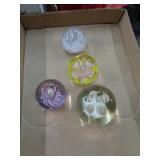 4 - GLASS PAPERWEIGHTS