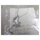 STERLING SILVER SNOWFLAKE NECKLACE