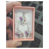 HUMMINGBIRD NECKLACE & EARRING SET