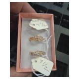 2 - COSTUME RINGS SZ 7.5
