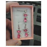 NECKLACE & EARRING SET / PINK