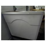 TOTE W LID / BEIGE / LW