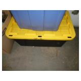 TOTE W LID / YELLOW & BLACK / LW