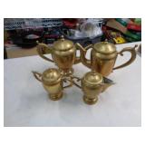 HEAVY BRASS TEA & COFFEE SET