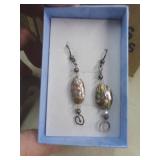 STERLING SILVER ABALONE EARRINGS