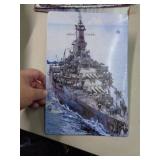 8"X12" METAL SIGN - WAR SHIP
