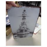 8"X12" METAL SIGN - WAR SHIP