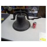 CAST IRON BELL MARKED USA / HAS DINGER