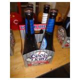 COORS LIGHT BAT BOTTLES - 4 BOTTLES