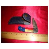 DAMASCUS STYLE LOCKBACK POCKETKNIFE