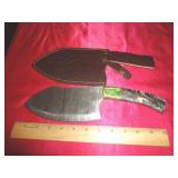 DAMASCUS STYLE WIDE KNIFE