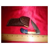 DAMASCUS STYLE LOCKBACK POCKETKNIFE