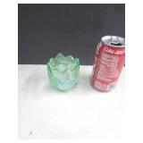 FENTON LOTUS IRIDESCENT CANDLE HOLDER