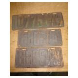 1918 &19 LICENSE PLATES