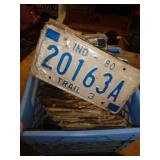 CRATE OF ALL 1980 LICENSE PLATES  / UT