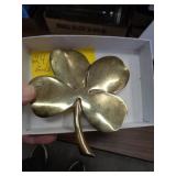 24KT GOLD PLATE 4 LEAF CLOVER PAPERWEIGHT