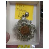 1902 INDIAN HEAD CENT PENDANT