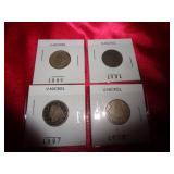 4 - "V" NICKELS