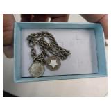 STERLING SILVER BRACELET & CHARMS