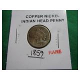 1859 COPPER NICKEL INDIAN HEAD