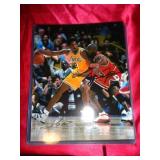 MICHAEL JORDAN & KOBE BRYANT SIGNED 8X10 W COA