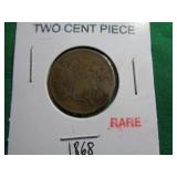 1868 TWO CENT PIECE