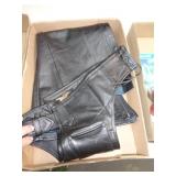 LEATHER MOTOCYCLE CHAPS SZ SMALL