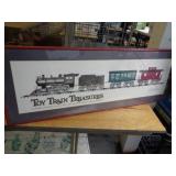 TOY TRAIN PRINT 1980 / GLASS BROKE / FLOOR