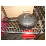RED STONE CAST IRON POT