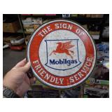 12" METAL SIGN - MOBILGAS