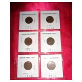 6 - INDIAN HEAD CENTS