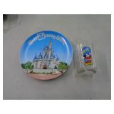 DISNEY PLATE & GLASS