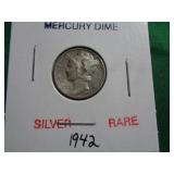 1942-D MERCURY DIME