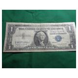 1957-A BLUE SEAL $1 SILVER CERTIFICATE