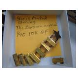 BABTIST PIN STERLING STAR / GOLD FILLED BARS