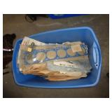 TOTE FULL OF AUTOMOTIVE GASKETS / LW
