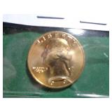 24KT GOLD PLATED 1979 WASHINGTON QUARTER