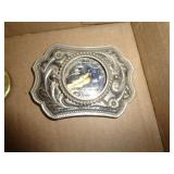 BELT BUCKLE WITH COIN BEZEL