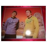 WILLIAM SHATNER & LEONARD NIMOY 8X10 W COA