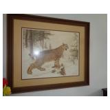 1979 BOBCAT PRINT HARRY DUNCAN 25"X29" / K
