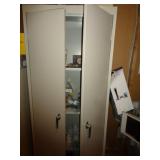 METAL CABINET & CONTENTS / BM