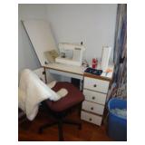 KENMORE SEWING MACHINE W CHAIR & CABINET / BR2