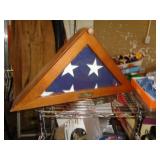 U S FLAG IN CASE/ GLASS BROKE AT CORNER