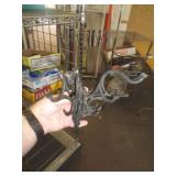 WROUGHT IRON FOLDING COAT HOOKS